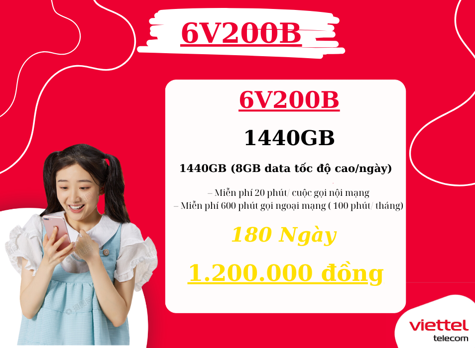 6V200B đăng ký gói Viettel