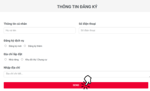 Gửi ở phần SEND và chờ nhân viên viettel Liên hệ cho bạn