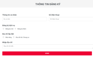 Sau khi ấn đăng ký thì hãy nhập thông tin của bạn