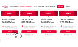 Sau khi chọn gói cước phù hợp ấn Đăng Ký 