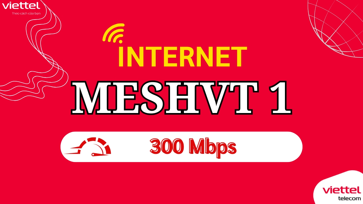 Lắp Gói WiFi MeshVT1 Viettel 300Mbps 