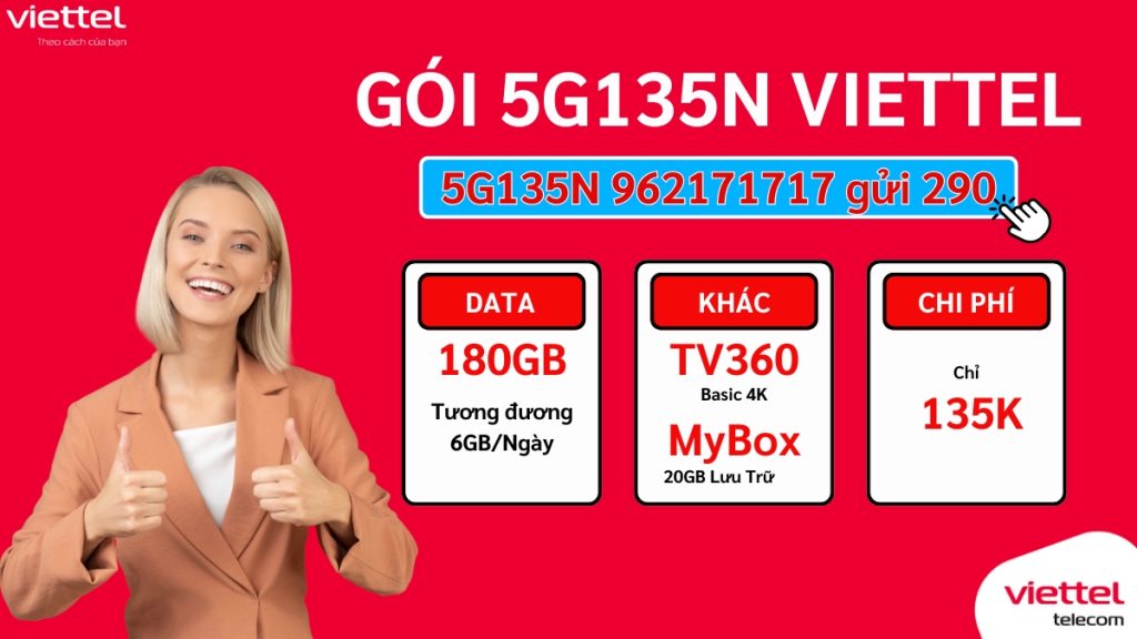 Gói cước Viettel 5G135N