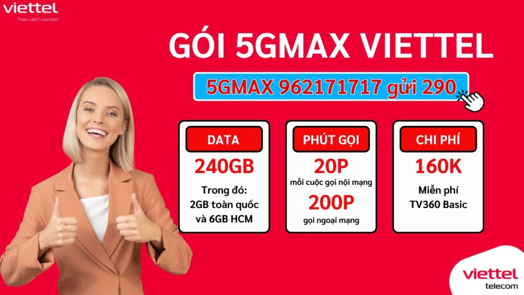 Gói Cước 5GMAX Viettel