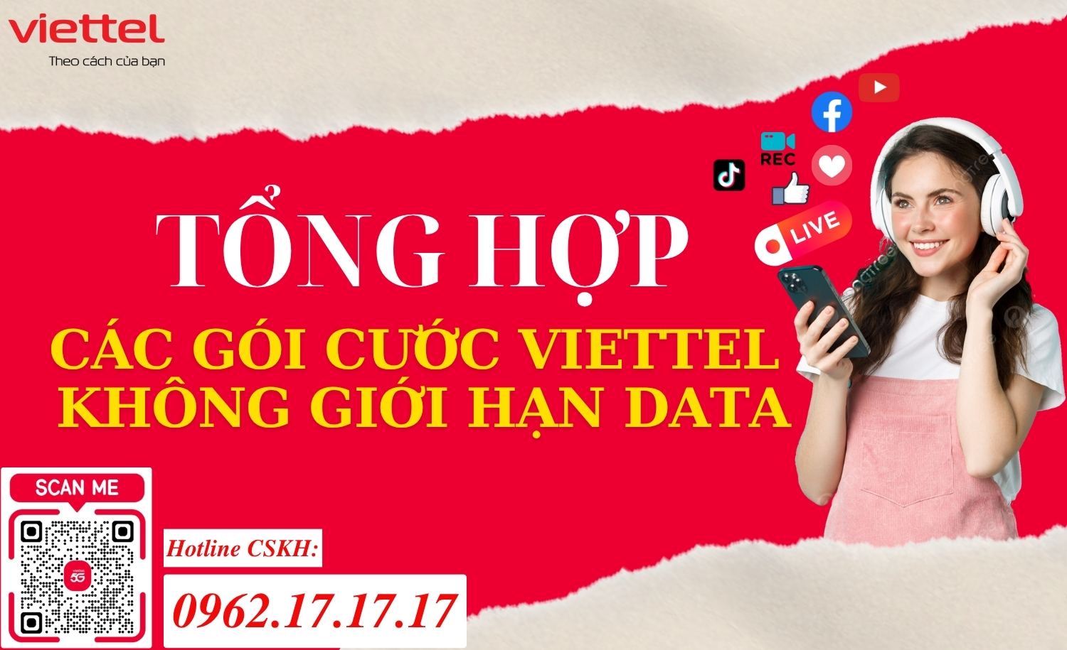 Gói Cước Viettel Miễn Phí Data Mạng Xã Hội