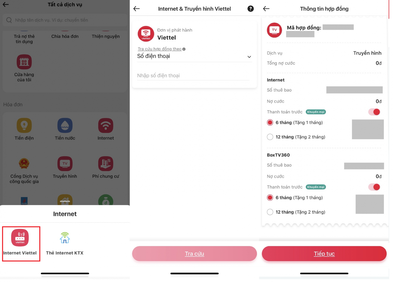 Thanh toán qua Viettel Money