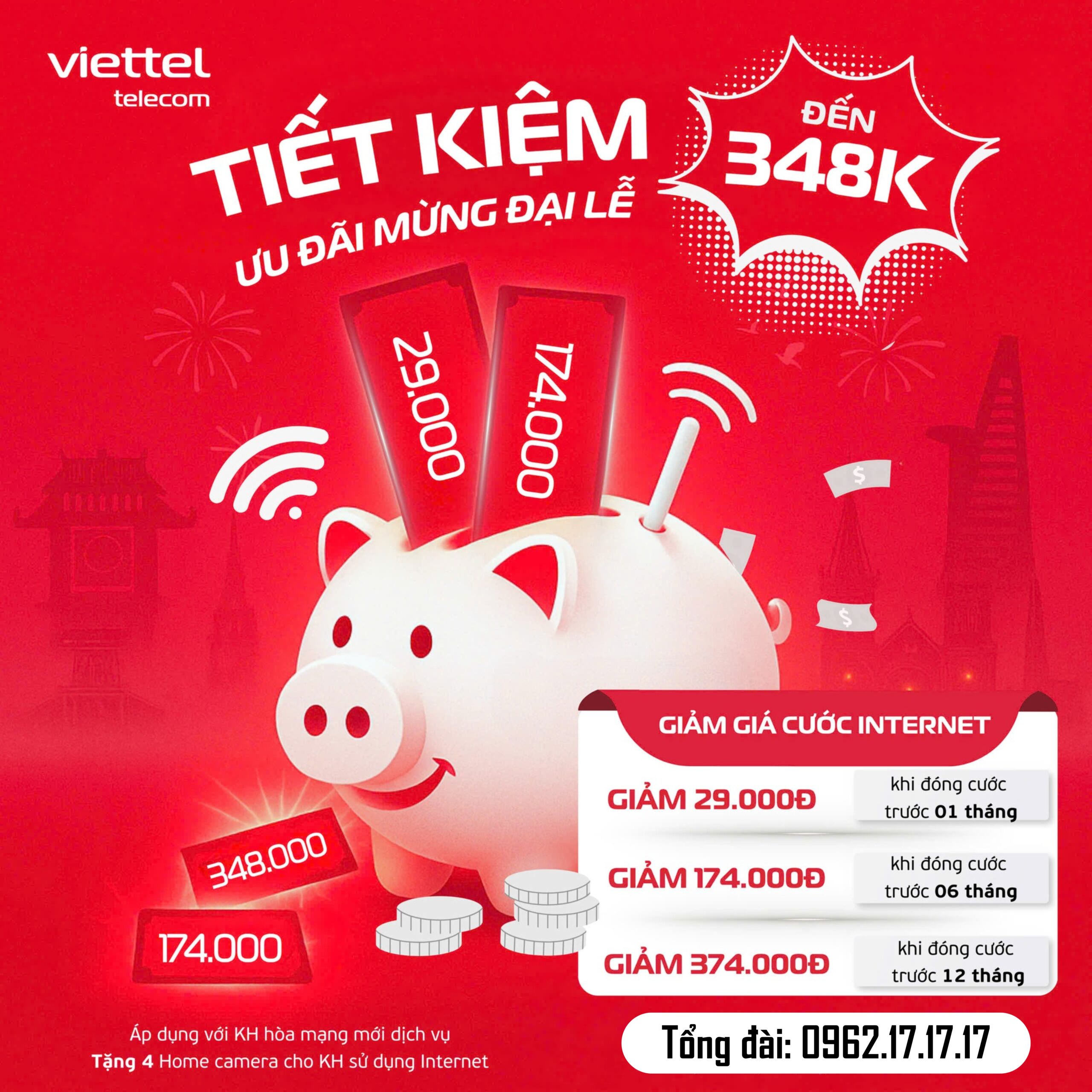 Giảm giá cước internet viettel mừng đại lễ