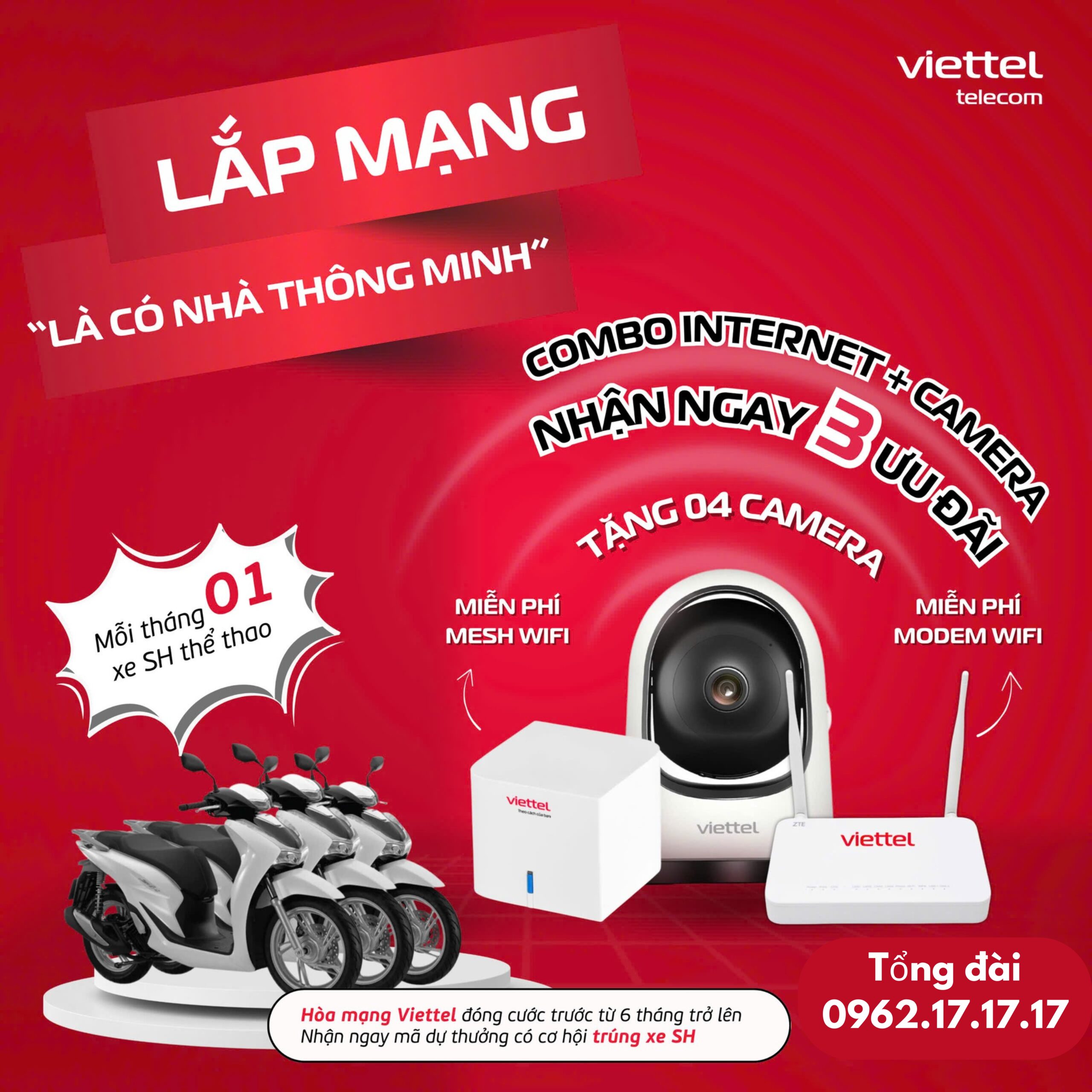 Internet Nhanh – WiFi 6 Phủ Sóng Toàn Nhà – Camera An Ninh Viettel, Chỉ Từ 250.000đ/Tháng!