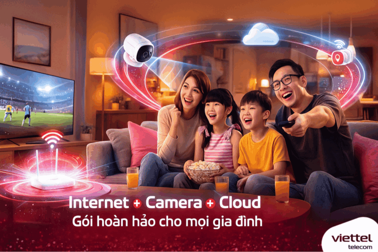 Combo Internet + Camera + Cloud Viettel – Mua 1 Được 3 Chỉ Từ 195.000đ/Tháng