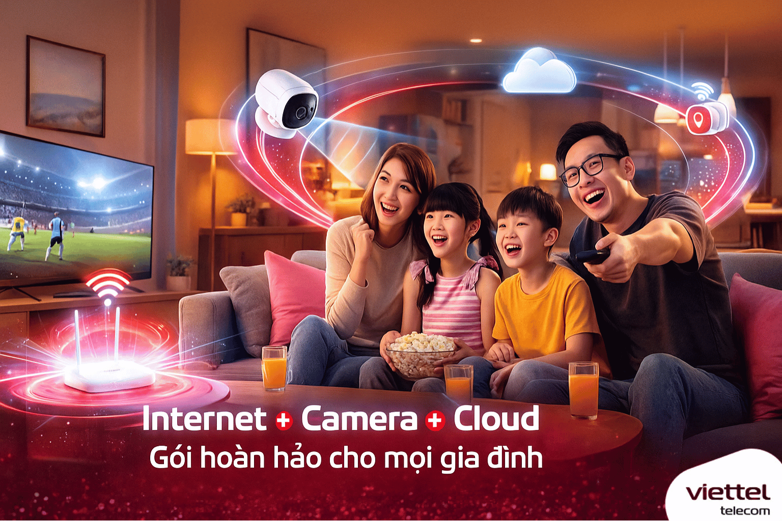 Combo Internet + Camera + Cloud Viettel – Mua 1 Được 3 Chỉ Từ 195.000đ/Tháng