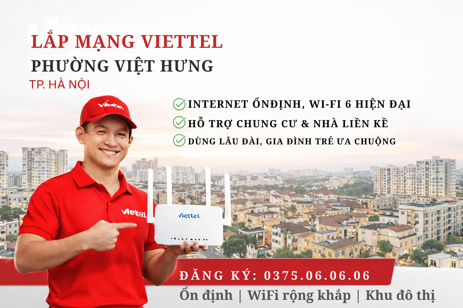 Lắp Mạng Viettel Phường Việt Hưng – Internet Ổn Định Cho Khu Đô Thị Hiện Đại