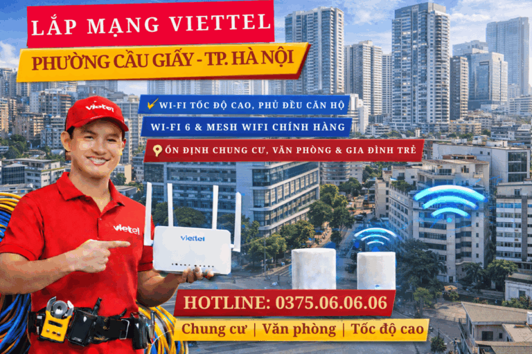 Lắp Mạng Viettel Phường Cầu Giấy