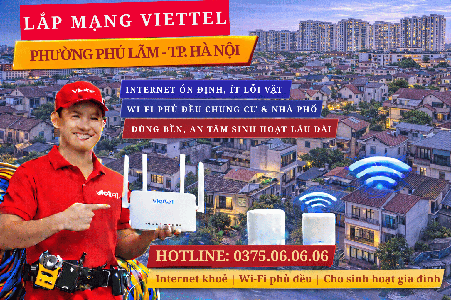 Lắp Mạng Viettel Phường Phú Lãm – Internet Ổn Định Cho Sinh Hoạt Gia Đình