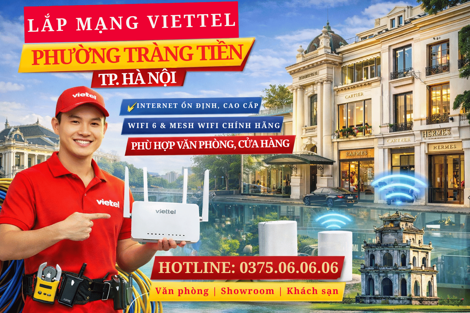 Lắp Mạng Viettel Phường Tràng Tiền – Internet Chất Lượng Cao Cho Khu Trung Tâm Hà Nội