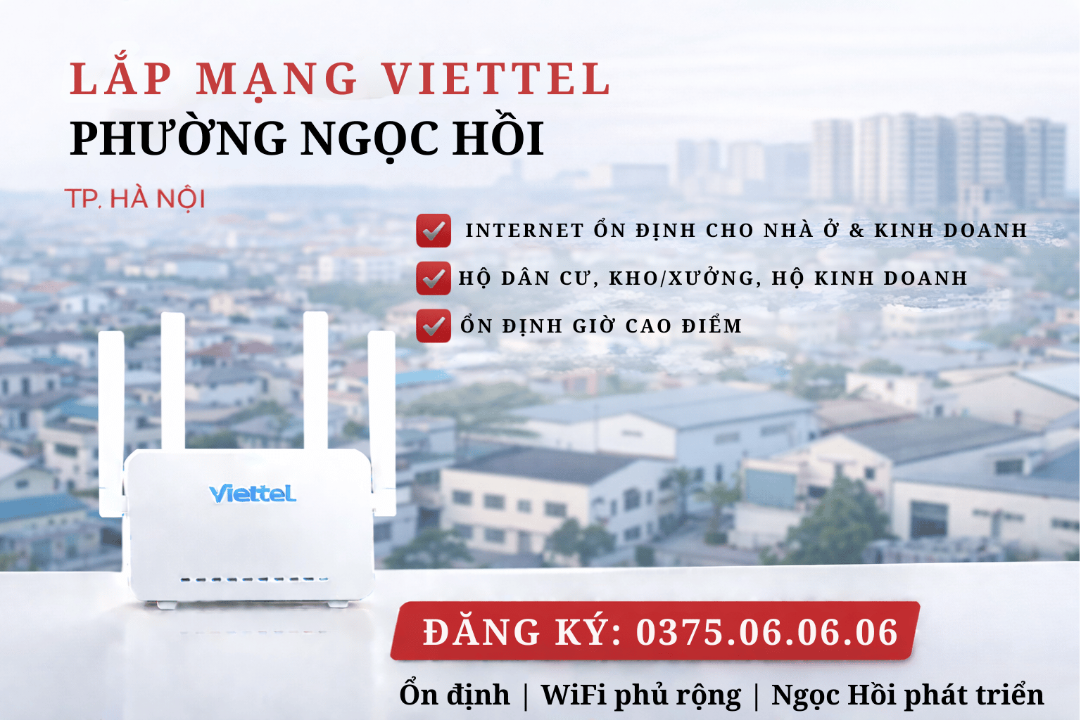 Lắp Mạng Viettel Phường Ngọc Hồi – Internet Ổn Định Cho Khu Dân Cư & Kinh Doanh
