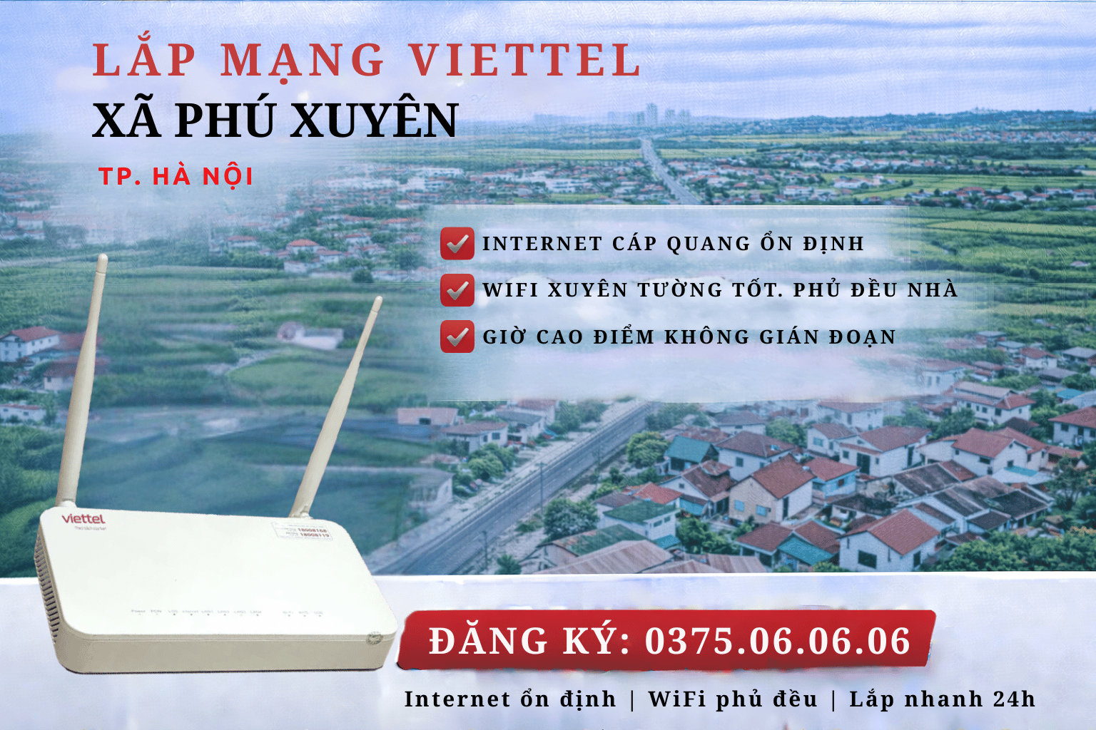 Lắp Mạng Viettel Xã Phú Xuyên – Internet Cáp Quang Ổn Định, Dùng Bền Lâu
