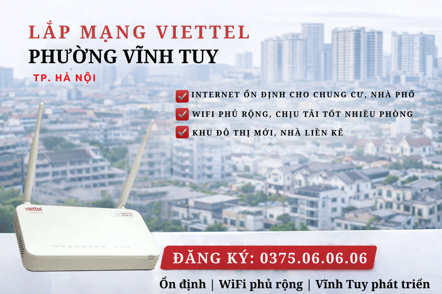 Lắp Mạng Viettel Vĩnh Tuy – Internet Ổn Định Cho Chung Cư & Khu Đô Thị Mới