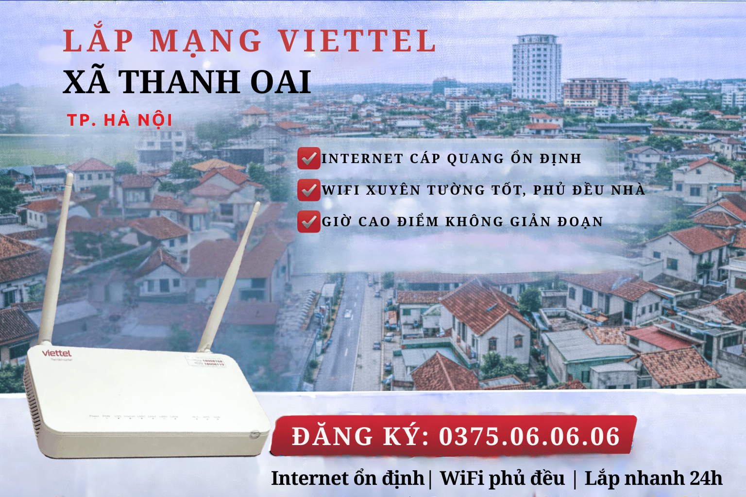 Lắp Mạng Viettel Xã Thanh Oai – Internet Ổn Định, WiFi Mạnh Cho Mọi Gia Đình
