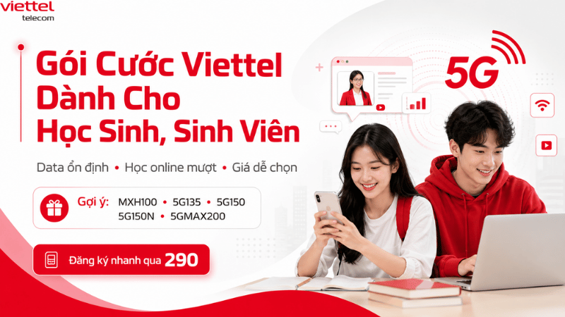 Gợi Ý Gói Cước Viettel Dành Cho Học Sinh, Sinh Viên